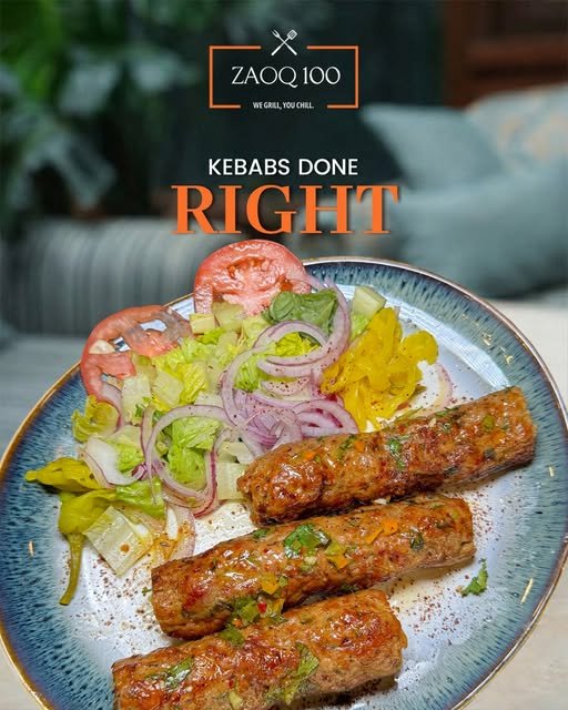 Kebabs at Zaoq 100