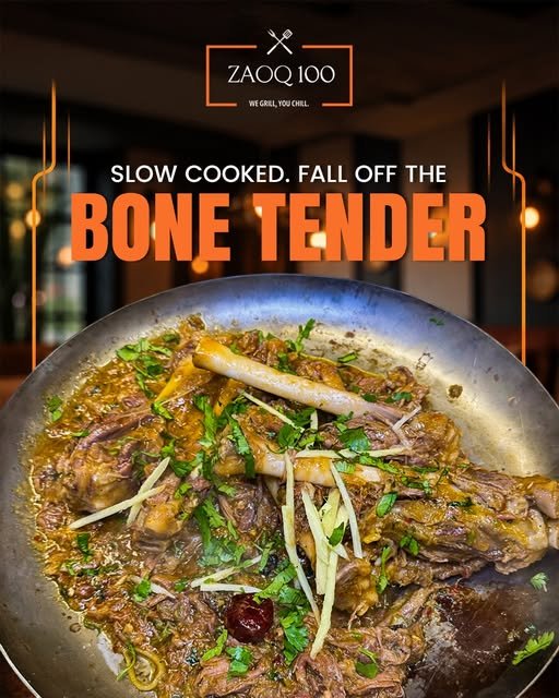 Slow-cooked meat at Zaoq 100